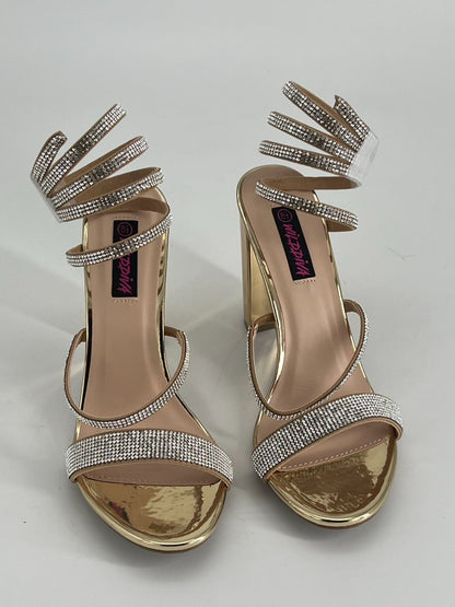 Diamond Crystal Straps Womens Heels Sandals size 8.5