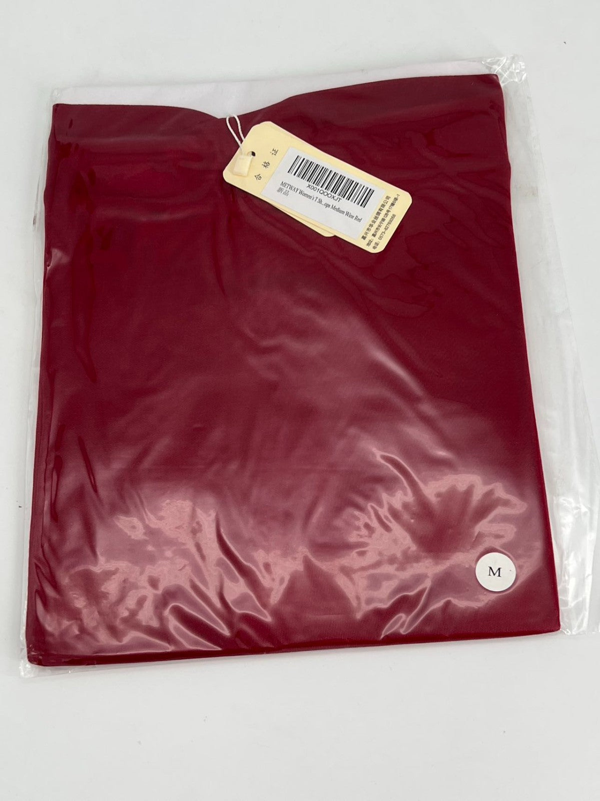 Women's 50% Silk Stretchy Drape Neck T-Shirts top blouse Red M