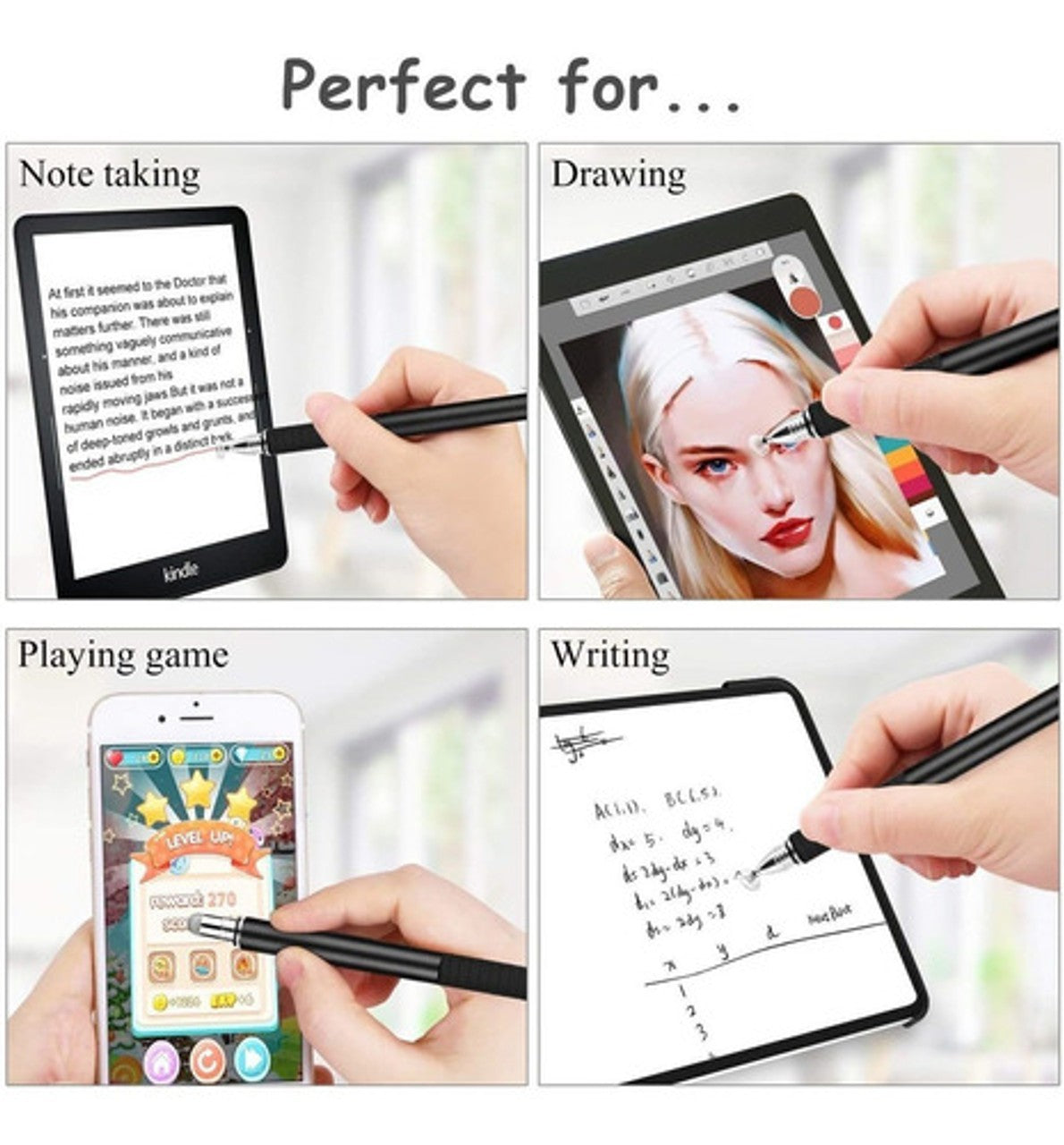 Universal Stylus  Color： Black   L5.6 xW 0.37 x H5.6 inches