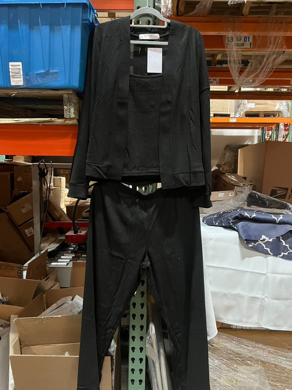 Cami Top and Pajama Pants   black Size 2XL