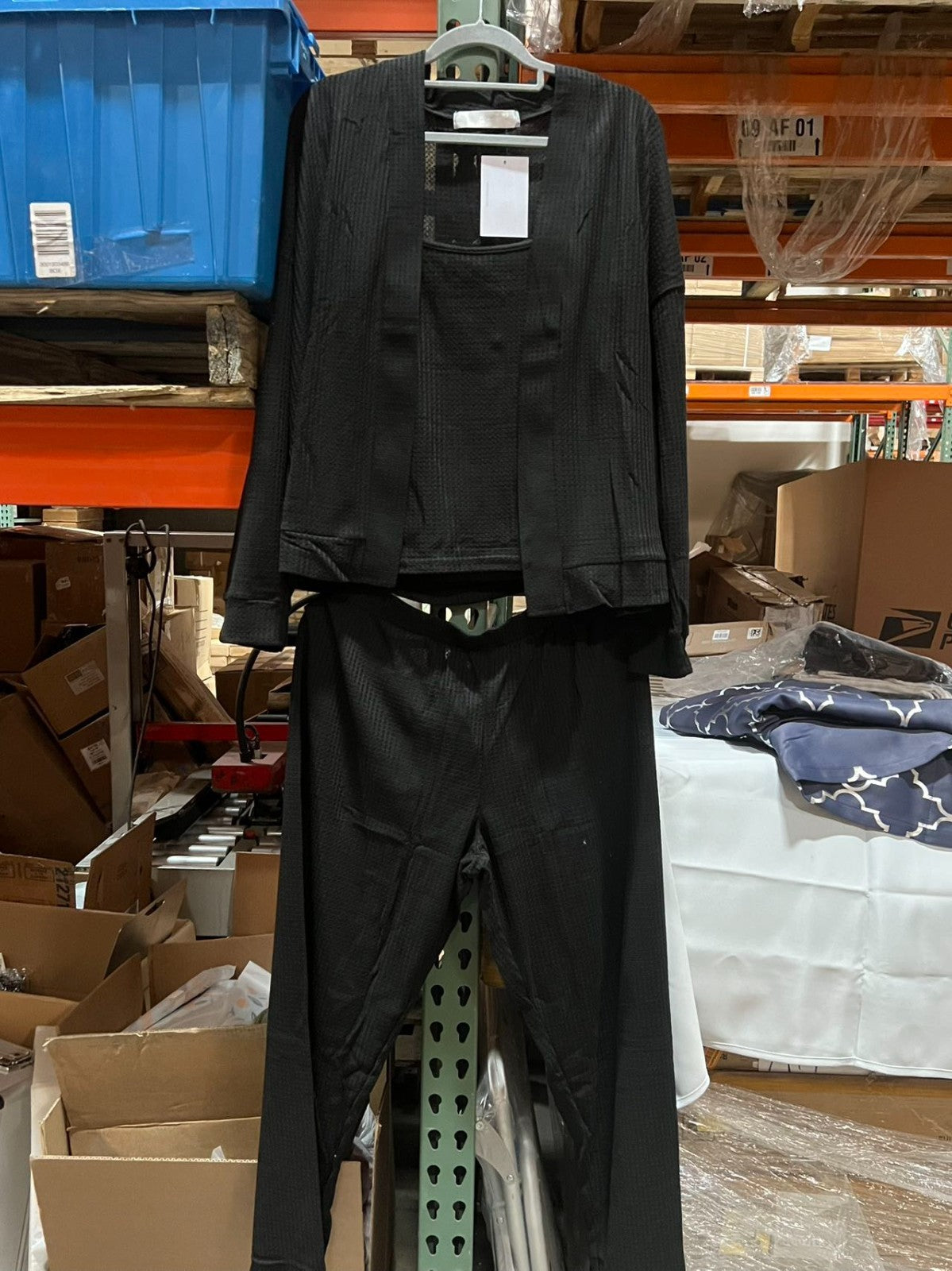 Cami Top and Pajama Pants   black Size 2XL
