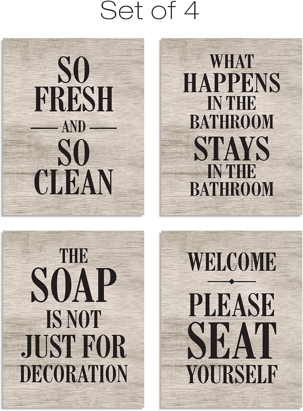 Toilet Rules Wall Art Decor Wood Toilet Rules Sign Funny Bathroom Sign