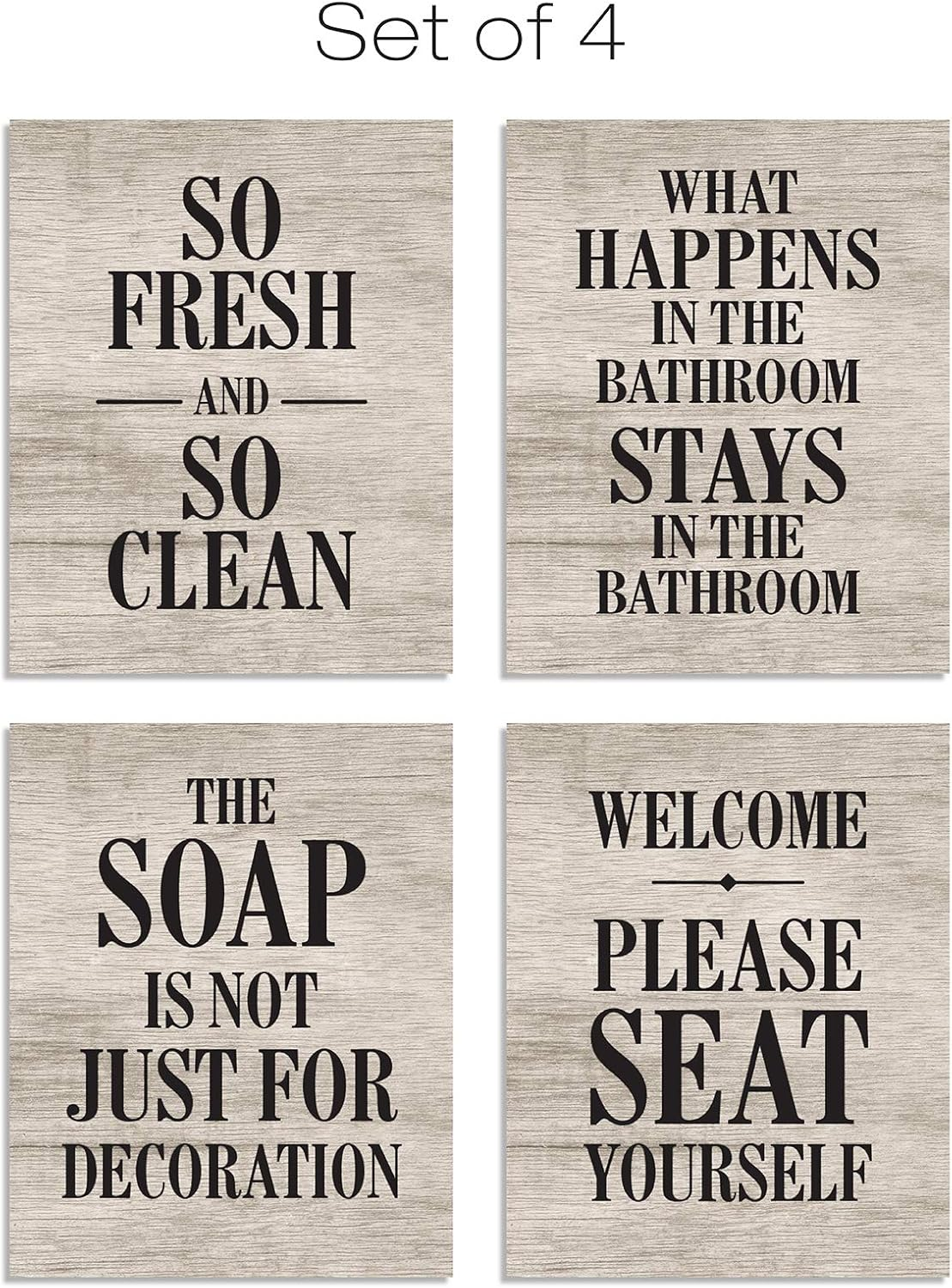 Toilet Rules Wall Art Decor Wood Toilet Rules Sign Funny Bathroom Sign