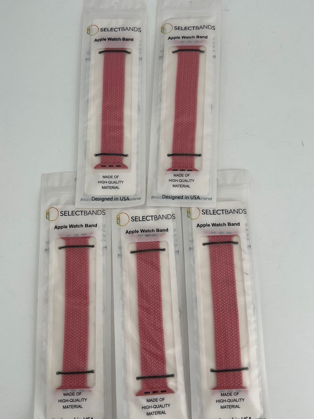 5-Pack XS Aztec pink  Loop Watch Bands 0.8 x 5.6 Inch Fits 42mm/44 mm/45mm  Case