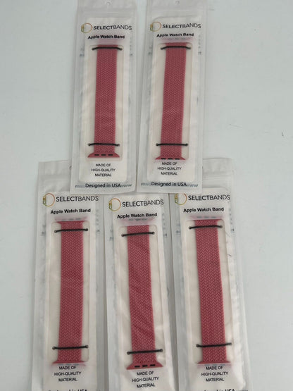 5-Pack XS Aztec pink  Loop Watch Bands 0.8 x 5.6 Inch Fits 42mm/44 mm/45mm  Case