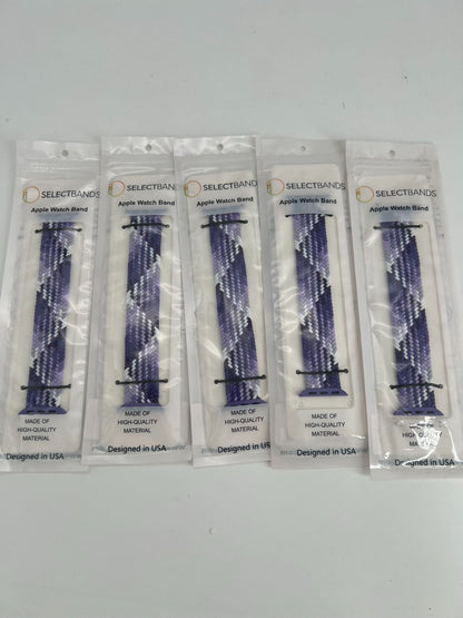 5 -Pack S  Aztec Purple Loop Watch Bands 0.8 x 5.6 Inch Fits 38mm/40mm/41mm