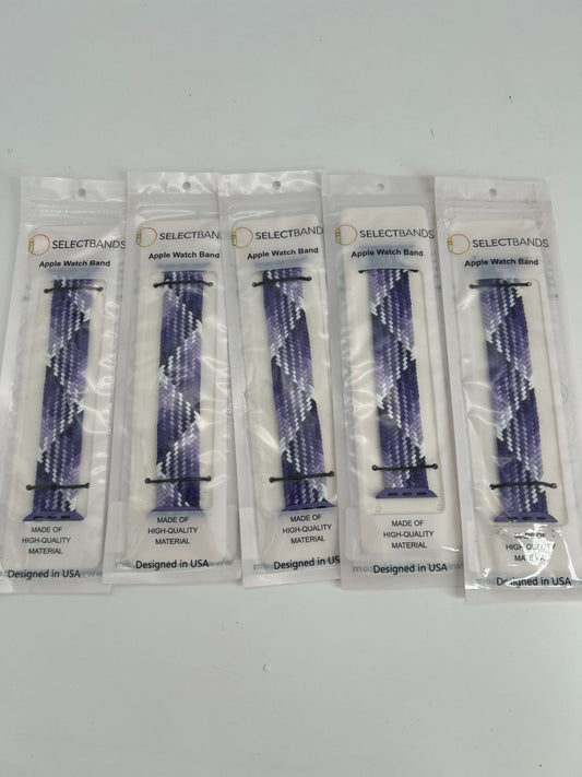 5 -Pack S  Aztec Purple Loop Watch Bands 0.8 x 5.6 Inch Fits 38mm/40mm/41mm