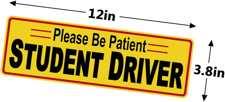 3 Pcs Student Driver Magnet Car Signs Please Be Patient Car Bumper Sticker Decal