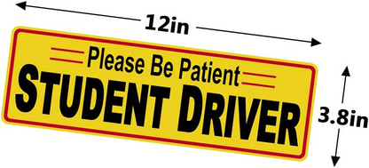 3 Pcs Student Driver Magnet Car Signs Please Be Patient Car Bumper Sticker Decal