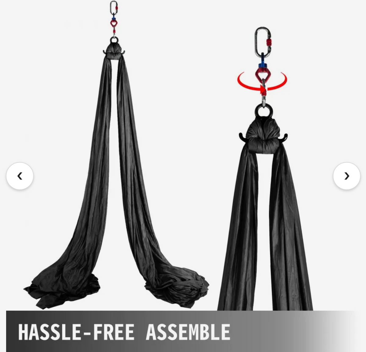 Aerial Silk and Yoga Swing, 11 Yards, Aerial Yoga Hammock Kit with 100Gsm Nylon