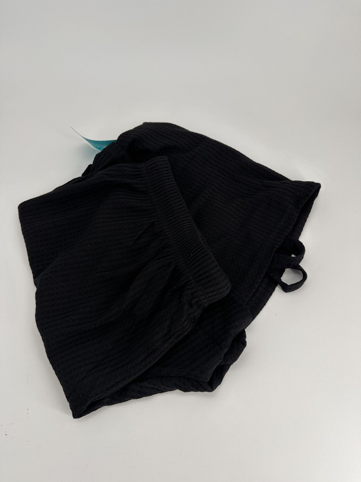 Women's Satin Sleeveless Top & PJ Shorts Pajamas Set black Size XL