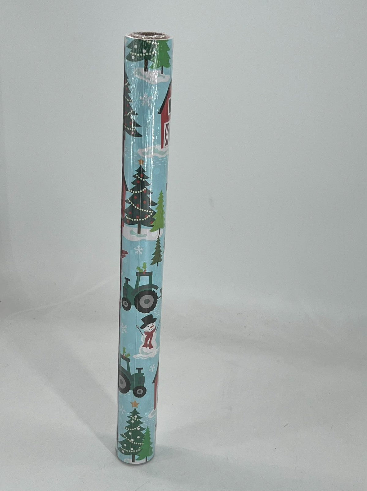 Blue Reversible Christmas Wrapping Paper Roll
