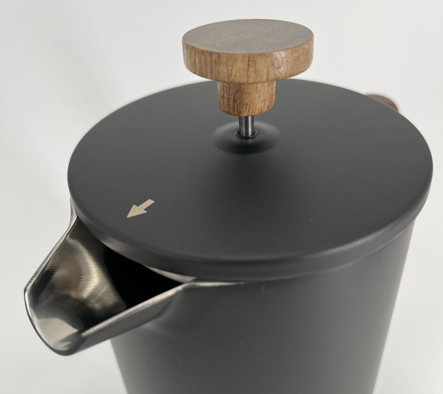 34oz French Press Coffee Maker, Wood Handle, Double Wall Steel