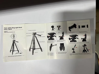 UBeesize 10.2" Selfie Ring Light with 50" Tripod Stand & Flexible Phone Holder f
