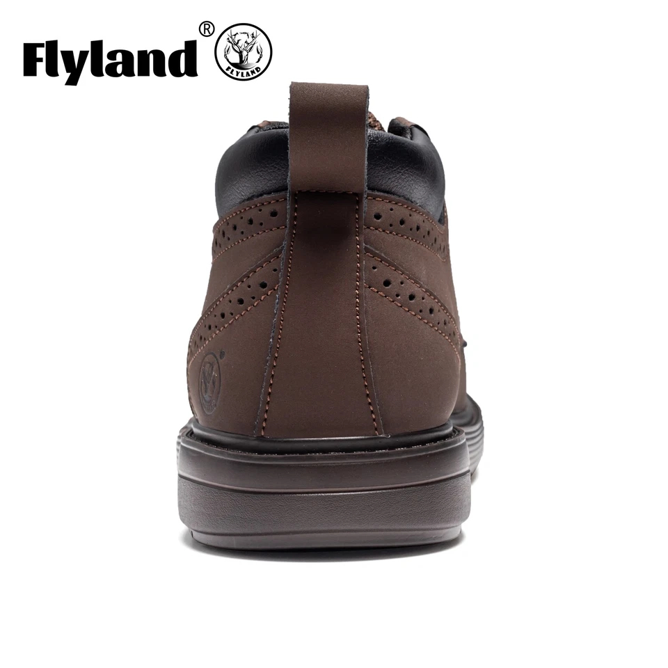 Men's Vintage Classical Genuine Leather Chukka Boots Shoes.