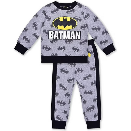 Batman Boys 2 Piece Character Crewneck and Jogger Set, 5T