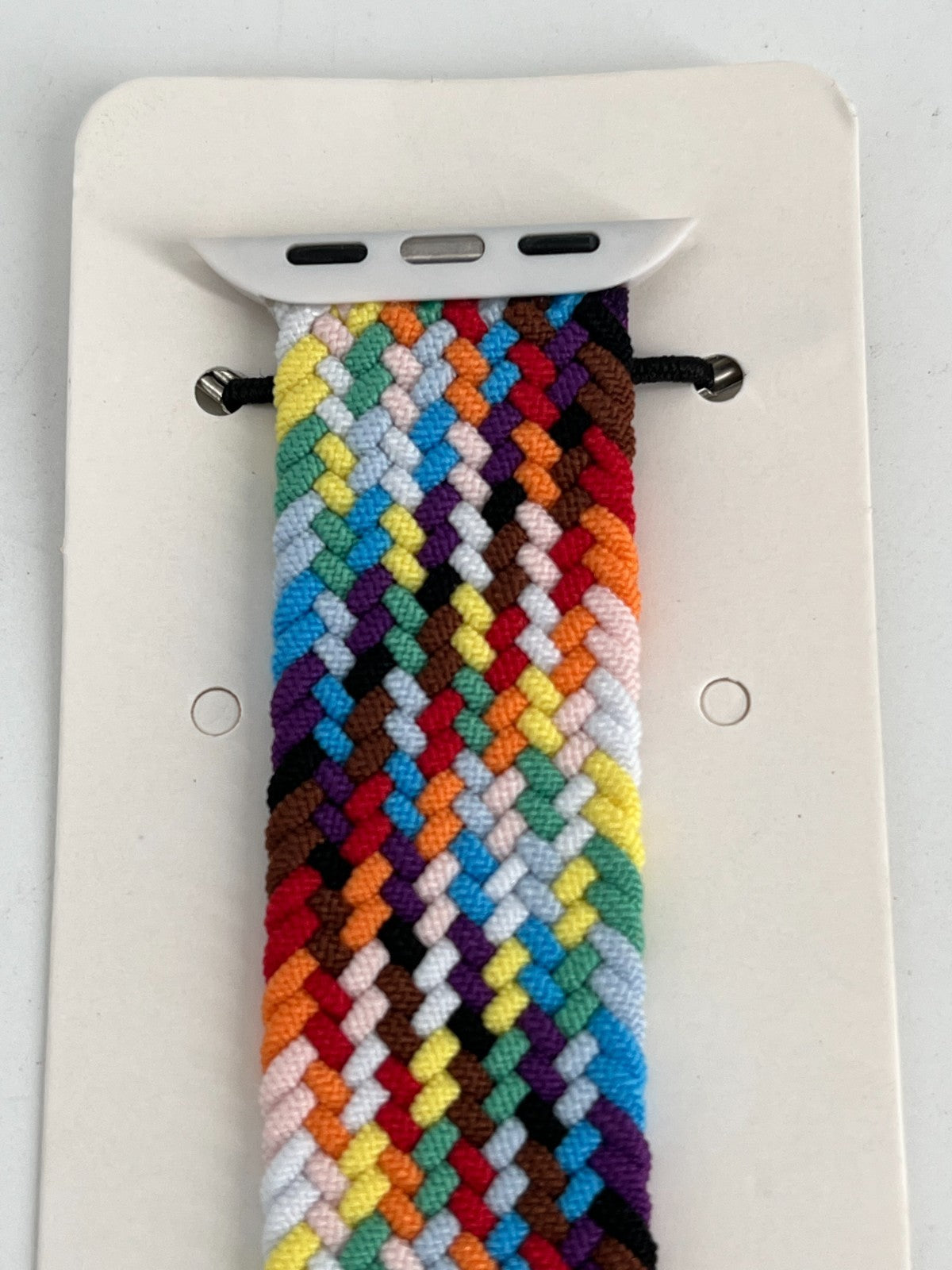 5- Pack L  Color Burst Rainbow Loop Watch Bands 0.8 x 6.7 Inch  Fits
