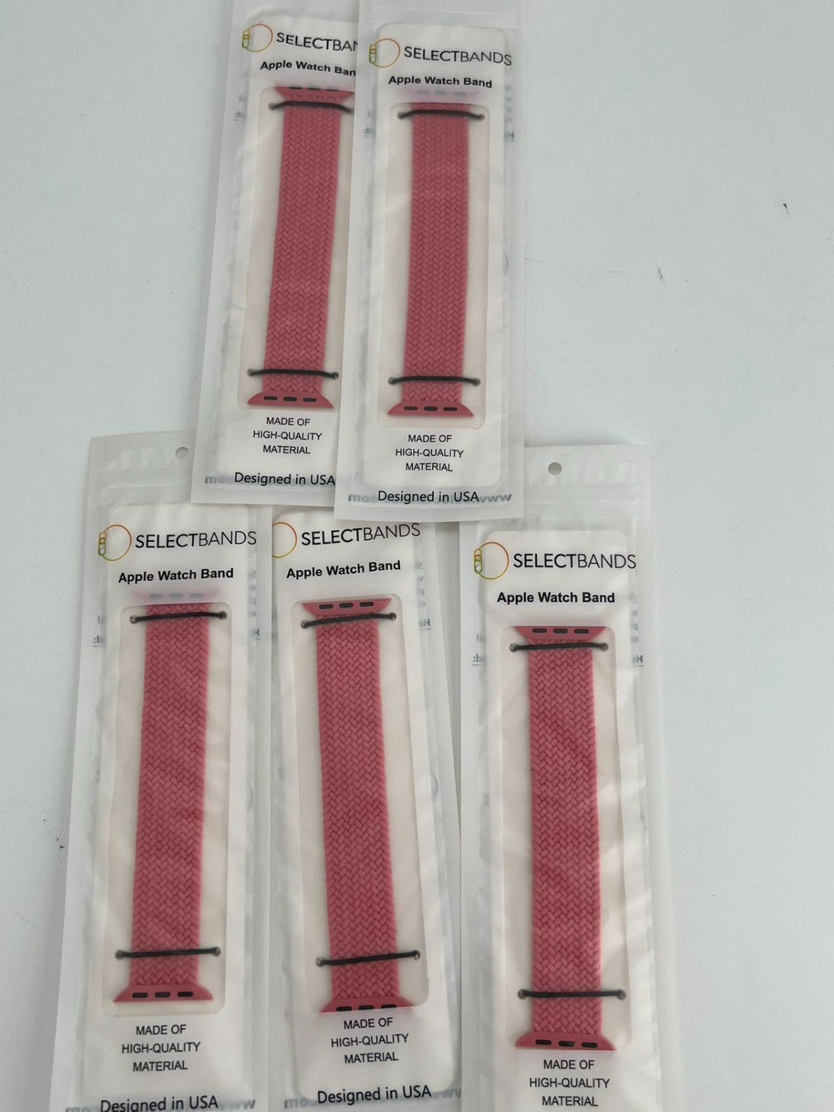 5-Pack S Aztec pink  Loop Watch Bands 0.8 x 5.6 Inch Fits 38mm/40 mm/41mm  Case