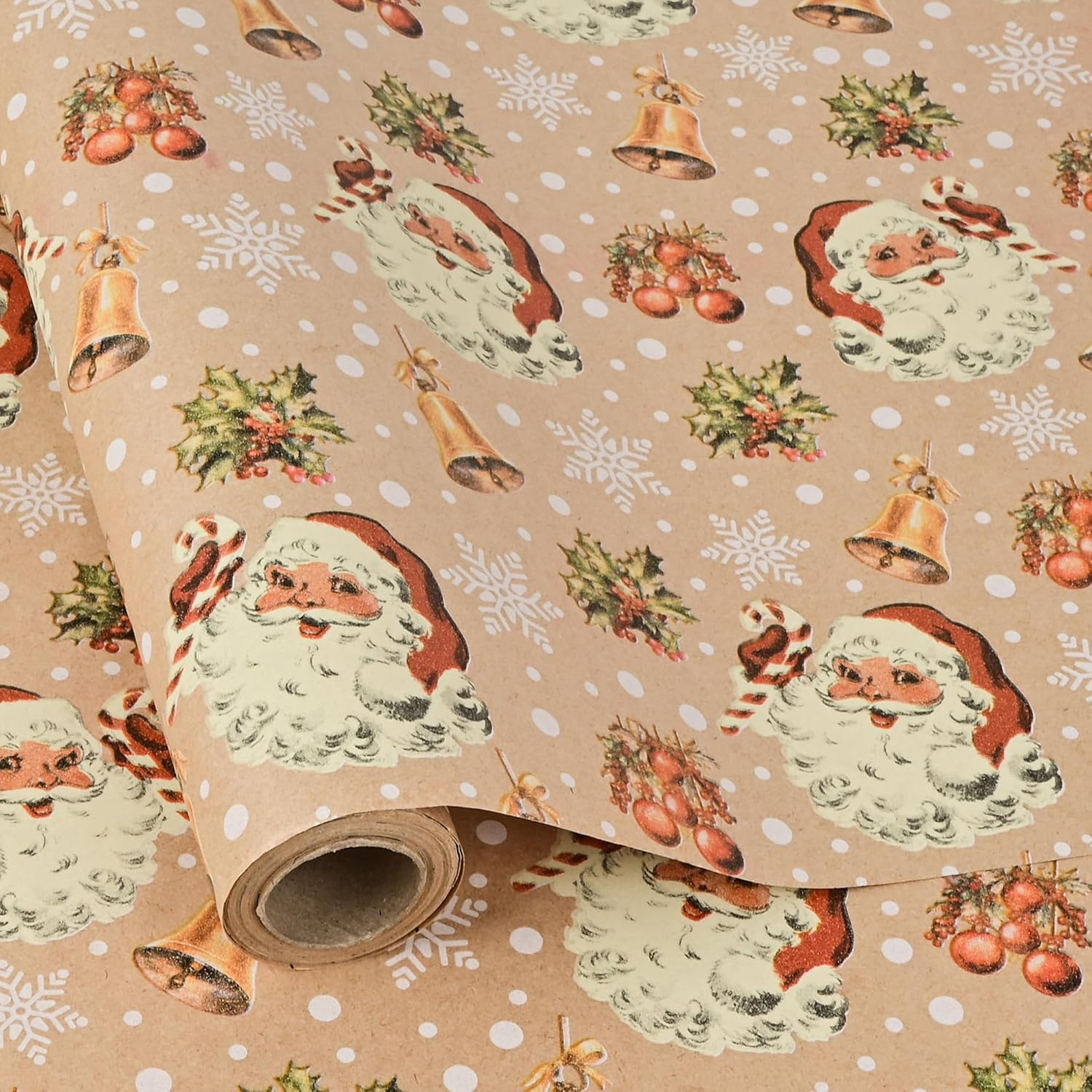 Reversible Newspaper Christmas Wrapping Paper  17 Inches X 16.5 Feet