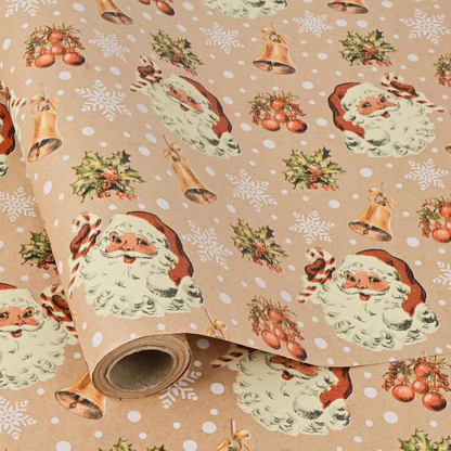 Reversible Newspaper Christmas Wrapping Paper  17 Inches X 16.5 Feet
