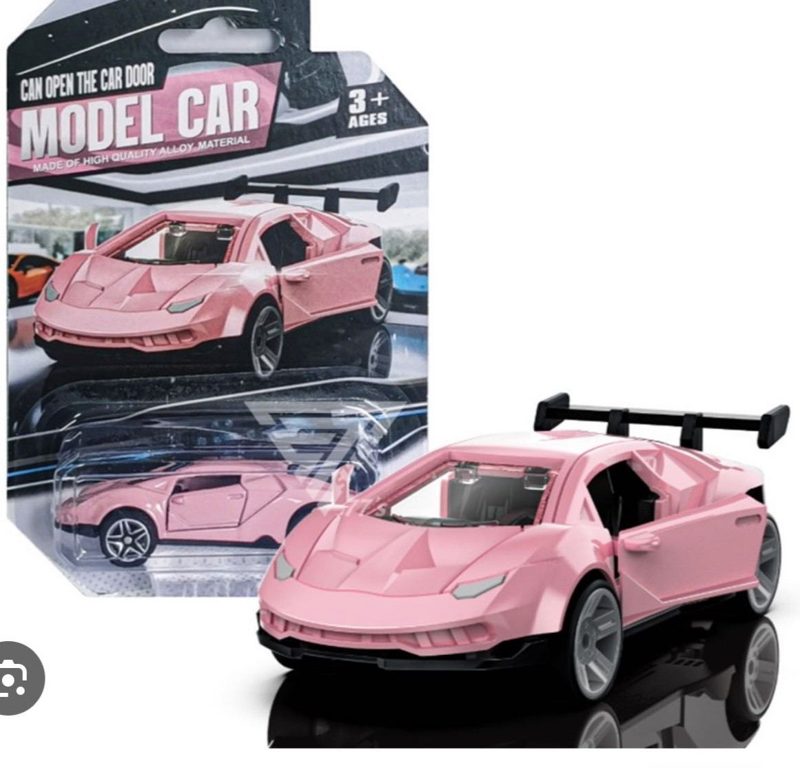 4 pieces in 4 colors, 3+ children’s 3-door toy car