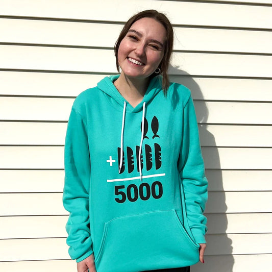 2+5=5000 P.O.H TEAL Hoodie SM