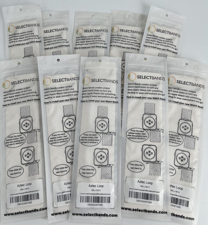 10-Pack  L  Champagne  Solid Loop Apple Watch Bands 0.8 x 6.5Inch , Fits 38mm/40