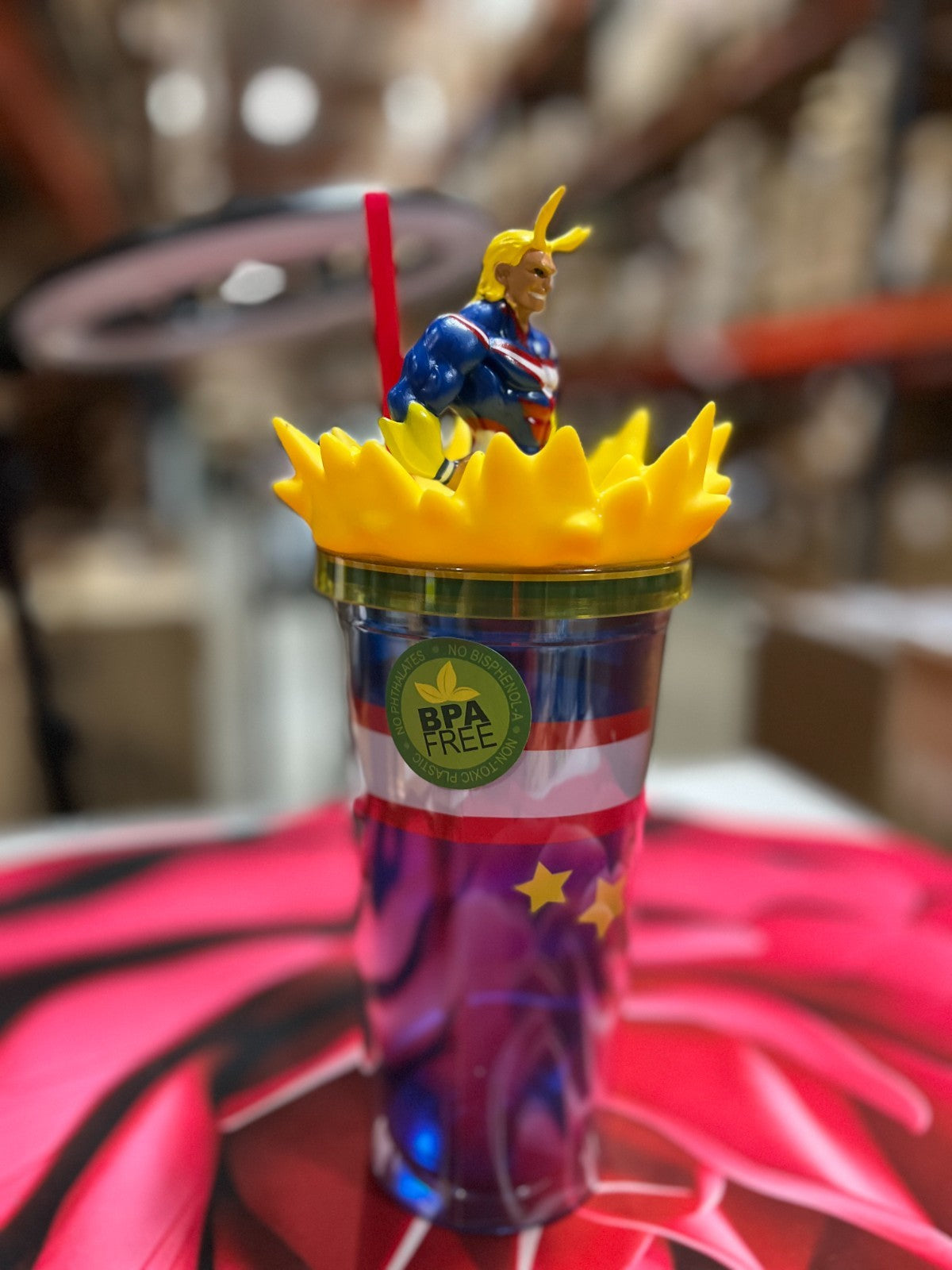 My Hero Academia All Might Tumbler With Straw Carnival Cup 20 oz Plastic Anime