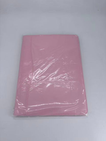 pink Leather Portfolio Folder Padfolio Business
