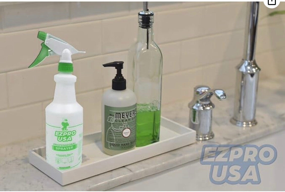 12 oz Empty Spray Bottle Plastic, Commercial Household Water, Green, 4 Pack