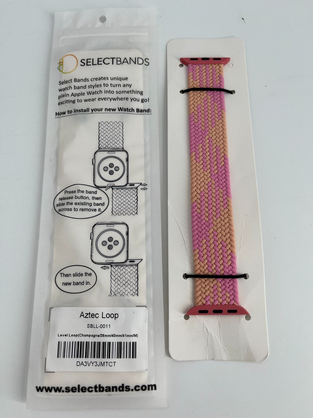 10-Pack  M Champagne  Solid Loop  Watch Bands 0.8 x 6Inch , Fits 38mm/40mm/41mm