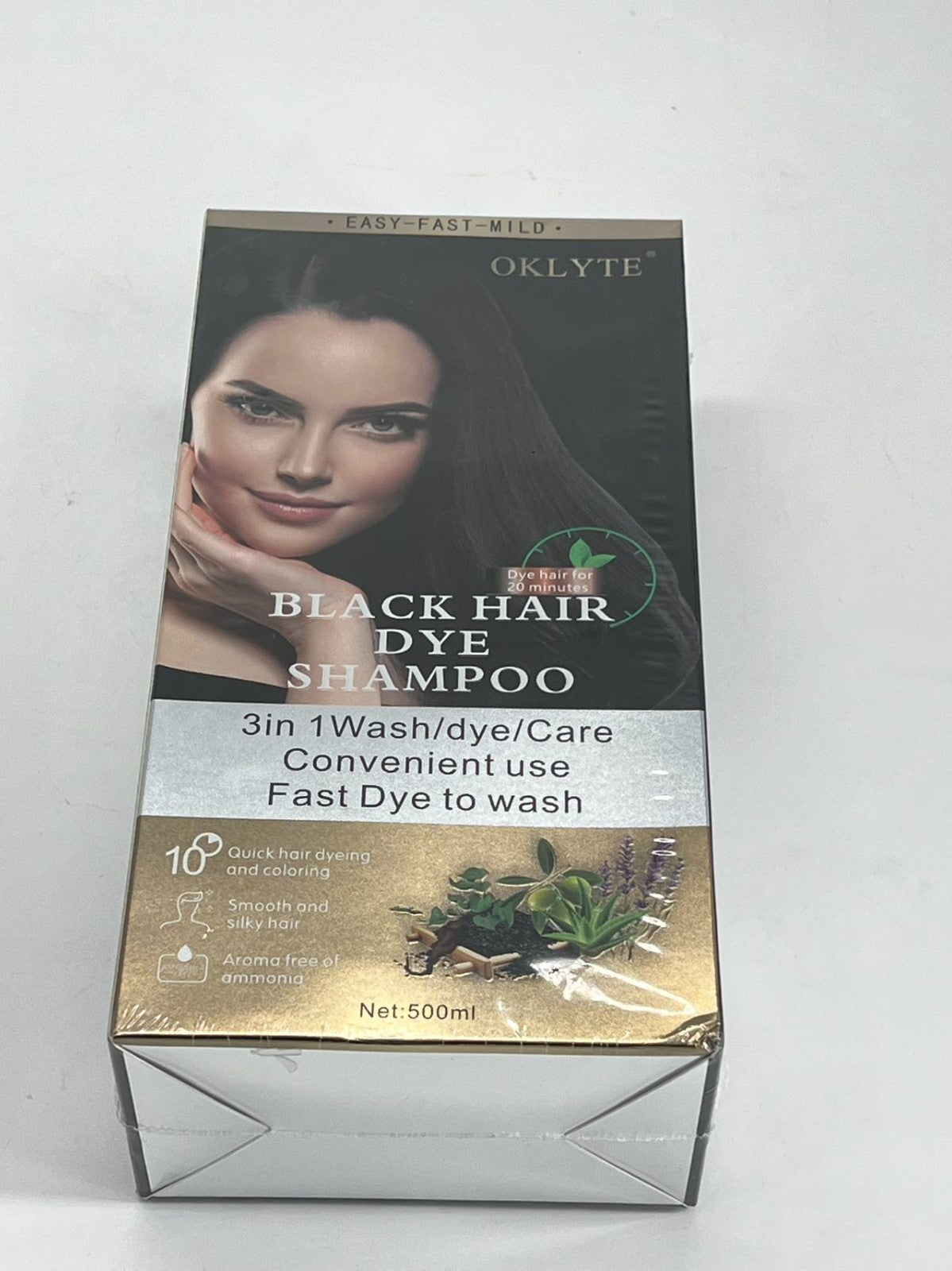 Black Hair Dye Shampoo Instant 3 in 1