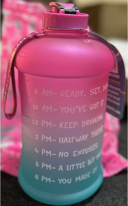Hydro Mate 2.2L/73oz Water Bottle - Black Transparent, BPA Free, Gym & Sport Jug