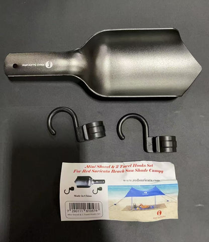 Red Suricata Mini Shovel & Towel Hooks Set