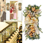 Christmas Stair Railing Wall Window Indoor Decor.
