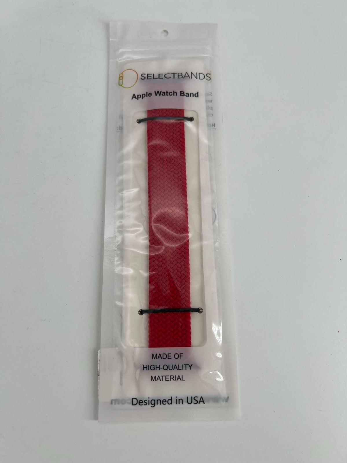 5- Pack L Color Red Rainbow Loop Watch Bands 0.8 x 6.7 Inch  Fits 38mm/40mm/41mm