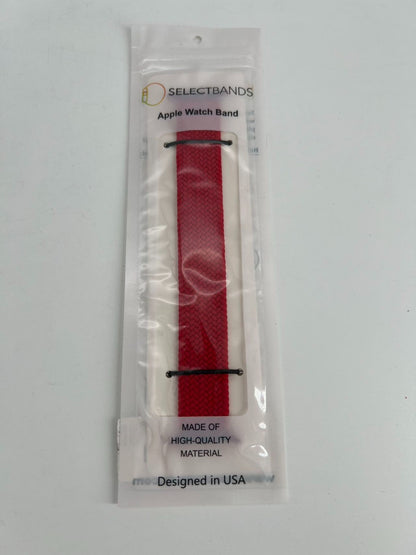 5- Pack L Color Red Rainbow Loop Watch Bands 0.8 x 6.7 Inch  Fits 38mm/40mm/41mm