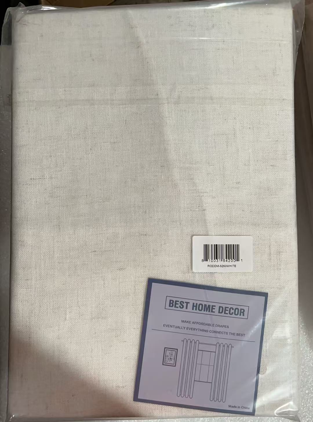 2pc PrinceDeco Real Linen Curtains 63*52 Long Rod Pocket/Back Tab/Ring Clips Lin