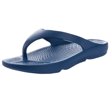 RockDove Women's Casual Flip Flops Slipper, Soft Waterproof Beach Slides BLUE S