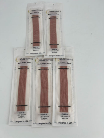 5-Pack M  Aztec Pink Loop Watch Bands 0.8 x 5.6 Inch Fits 42mm/44mm/45 mm  Case