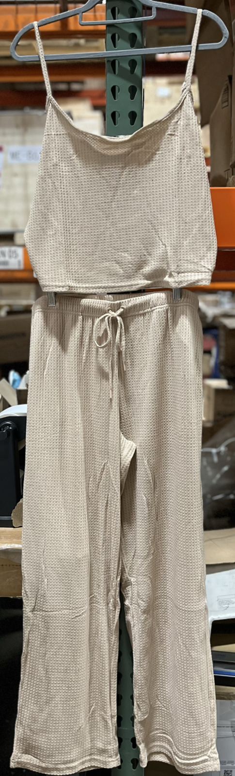 Women's Knit Pajamas Set with Pockets, Cami Top and Pajama Pants  Color: