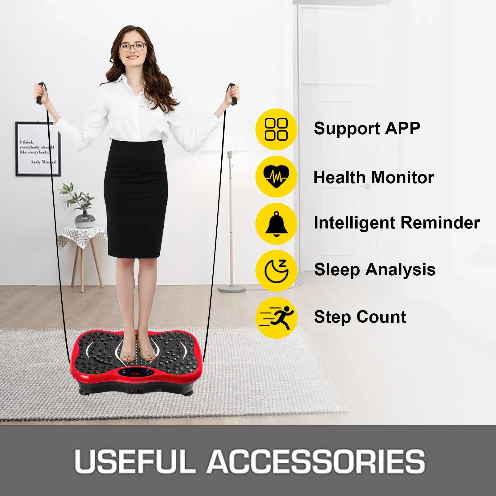 VEVOR Vibration Plate Exercise Machine,Whole Body Exercise Vibration Fitness Pla
