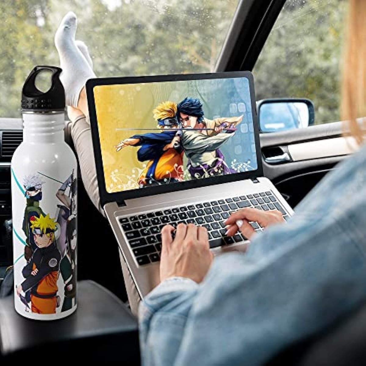 Naruto Shippuden 25oz Stainless Steel Water Bottle