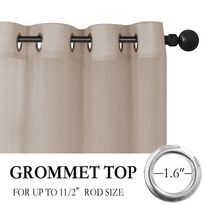 Natural Linen Semi Sheer.