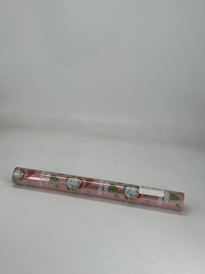 Pink Santa gift wrapping paper