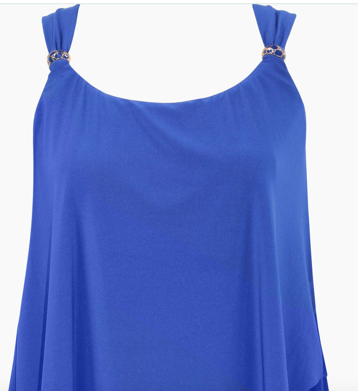 Miraclesuit 6516626  Razzle Dazzle Tankini Top Azul Size 8 $130