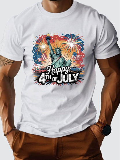 4th Of July Statue Of Liberty Patriotic Parade Size S-2XL T-Shirt