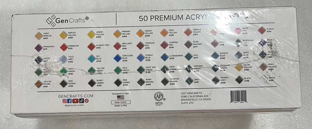 Acrylic Paint - Set Of 50 Premium Vibrant Colors