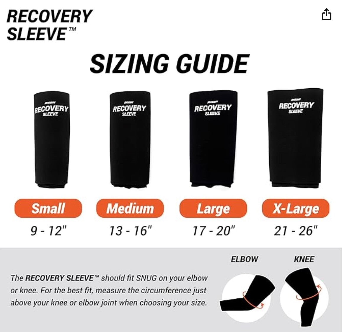 Shogun Sports Recovery Sleeve. Hot and Cold Compression Sleeve to Relieve Muscle