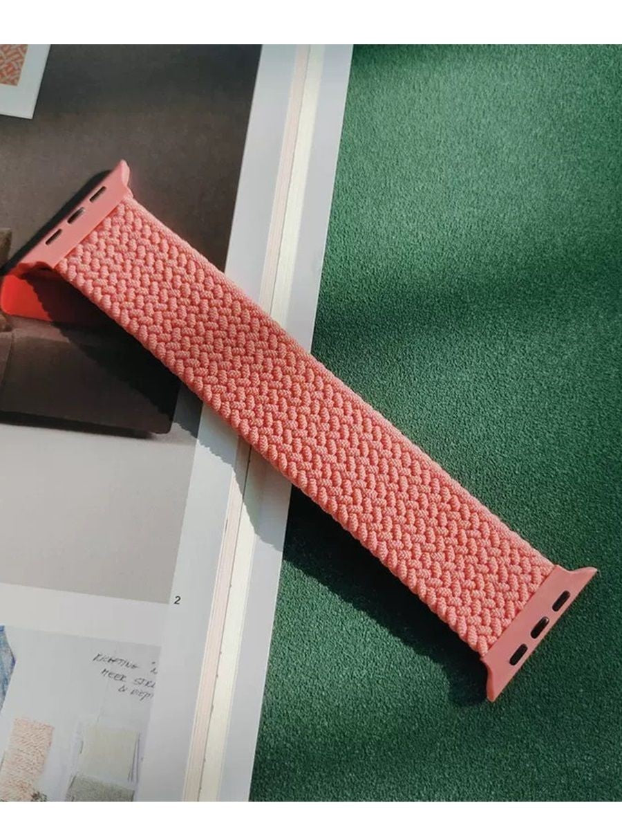 10-Pack Pink Solid Loop Apple Watch Bands, 0.8 x 6.6 Inch, Fits 42mm/44mm/45mm